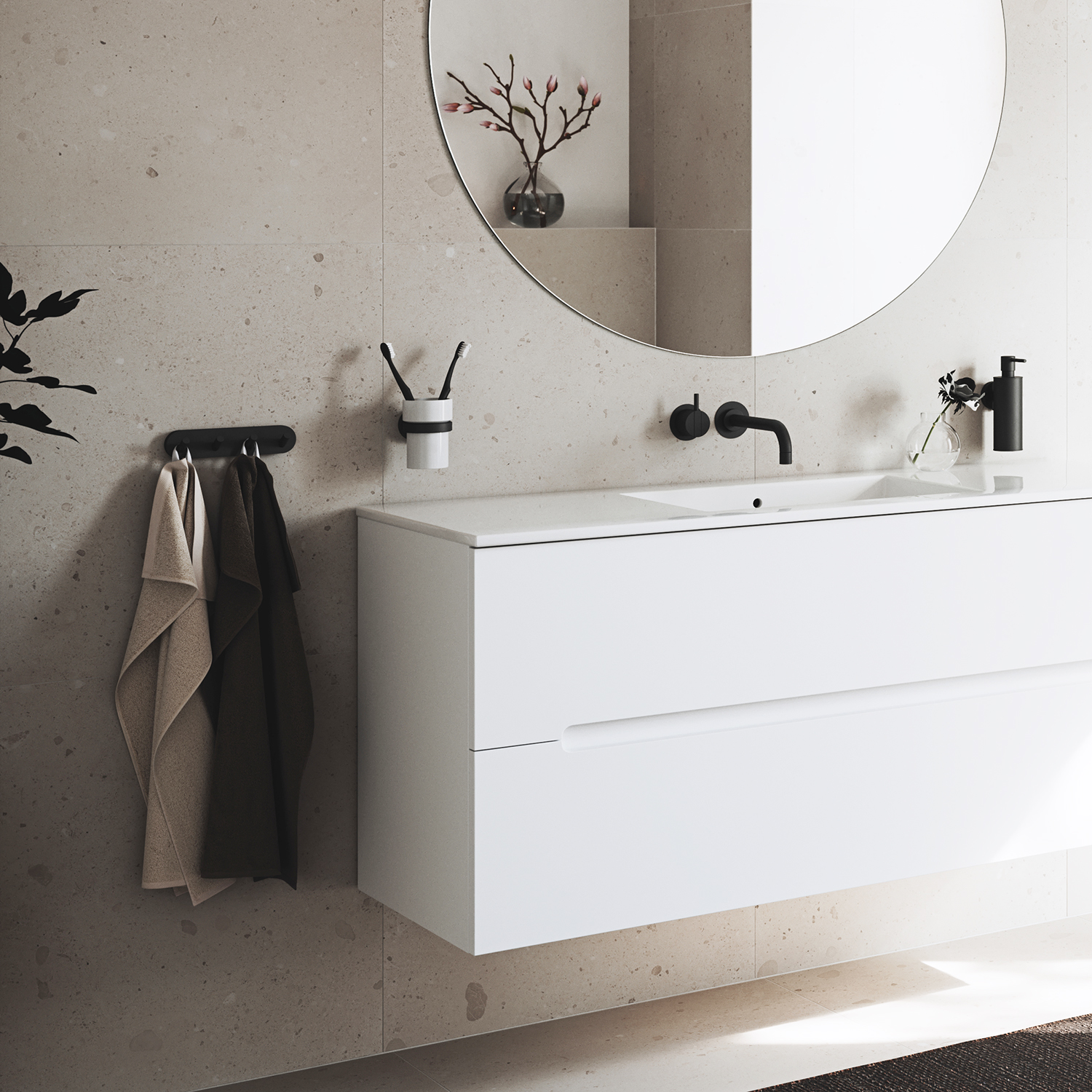 Accessori per il bagno della serie Smedbo Home in ottone spazzolato